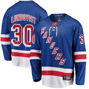 Herren New York Rangers Eishockey Trikot Henrik Lundqvist #30 Breakaway Königsblau Fanatics Branded Heim